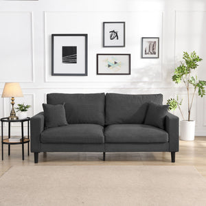 Modern Upholstered 3 Seat Sofa, High Resilience by Couch.com
