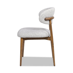 Locke - Modern Upholstered Dining Chair With Frame - Salt / Pepper by Couch.com