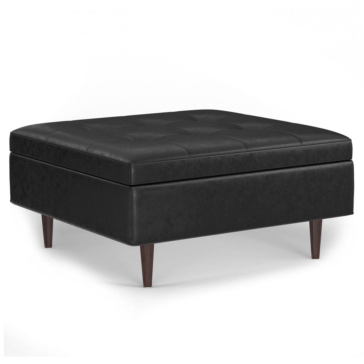 Shay - Large Square Coffee Table Storage Ottoman Mid-Century Style by Couch.com