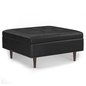Shay - Large Square Coffee Table Storage Ottoman Mid-Century Style by Couch.com