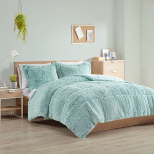Twin/Twin XL Shaggy Long Fur Comforter Mini Set