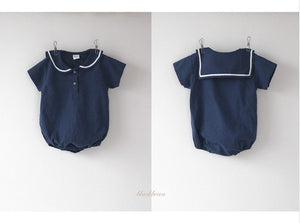 Ultra-thin Cool Lapel Baby College Style Jumpsuit