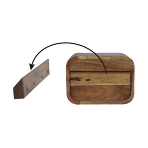 Floating Open Curve Nightstand - Oak by Couch.com