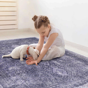Maval - 2'6'' X 10' Washable Runner Rug - Anthracite by Couch.com