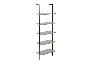 Bookshelf, Bookcase, Etagere, Ladder, 5 Tier, For Office, Marble Look Contemporary & Modern by Couch.com