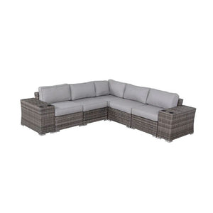 Rattan Sectional Sofa Set With Cushions by Couch.com