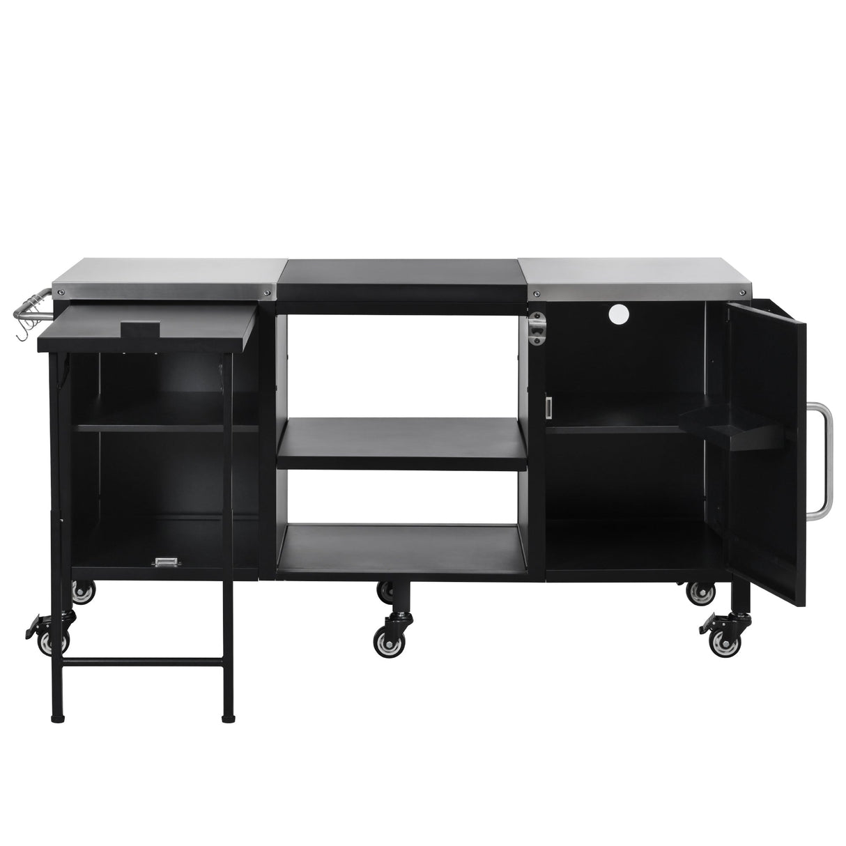 K&K 72.4' Large Grill Table for Big Green Egg