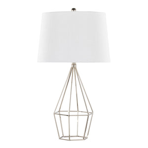 Diana - Contemporary Table Lamp (Set of 2) - Polished Nickel / Black Satin by Couch.com