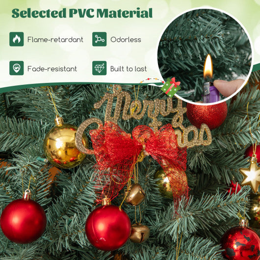 7.5 Feet Pre-Lit Blue Artificial Christmas Tree Slim with 9 Lighting Modes-7.5 ft