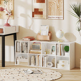 8-Cube Bookcase Bookshelf with 2 Anti-Tipping Kits Storage Organizer-White