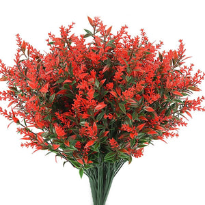 8 Bundles Artificial Lavender Plastic Flower Decorations