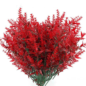 8 Bundles Artificial Lavender Plastic Flower Decorations