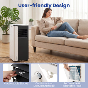 8000 BTU  3 in 1 Portable Air Conditioner with Fan and Dehumidifier Model