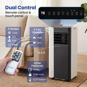 8000 BTU  3 in 1 Portable Air Conditioner with Fan and Dehumidifier Model