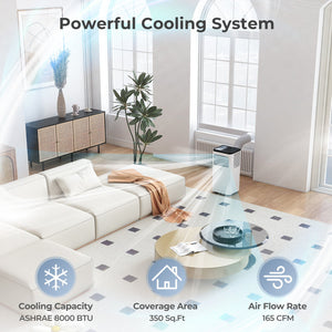 8000 BTU Portable Air Conditioner 3 in 1 Floor AC Unit Fan and Dehumidifier for Room
