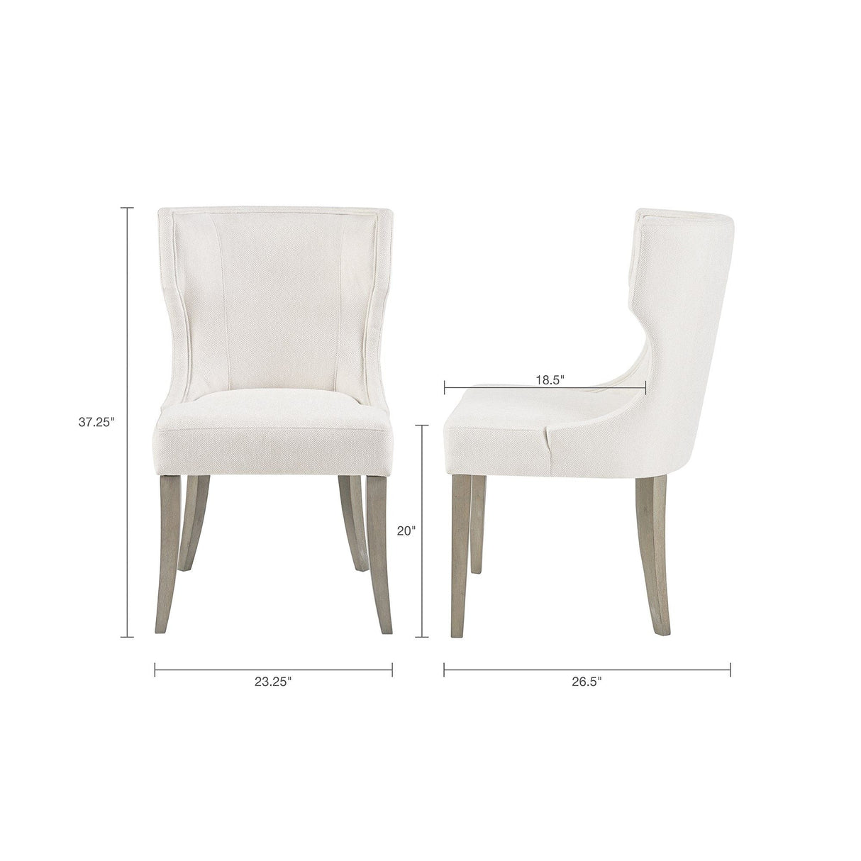 Elegant Design Dining Chair Polyester - Cream by Couch.com