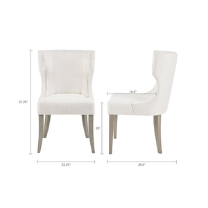 Elegant Design Dining Chair Polyester - Cream by Couch.com