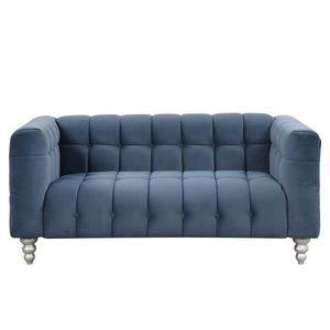 Modern Sofa Dutch Fluff Upholstered Sofa With Wood Legs, Buttoned Tufted Backrest by Couch.com