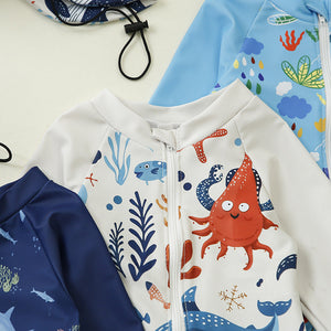 Jumpsuit Children's Swimsuit Hat Polyester