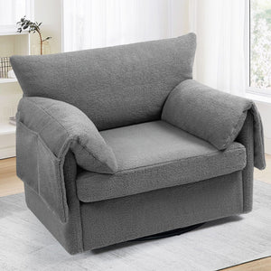 Oversized Swivel Armchair Modern Chair & Single Sofa Lounge, Comfortable Seating For Living Room by Couch.com