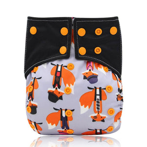 Newborn Cloth Diaper Sewed in Charcoal Bamboo Insert and Suede Pocket Diapers Waterproof Baby Nappies Design for Baby