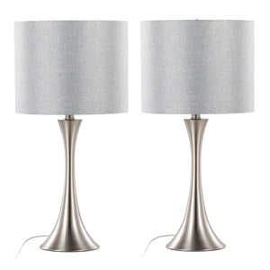 Lenuxe - Contemporary Semi Gloss Table Lamp (Set of 2) by Couch.com
