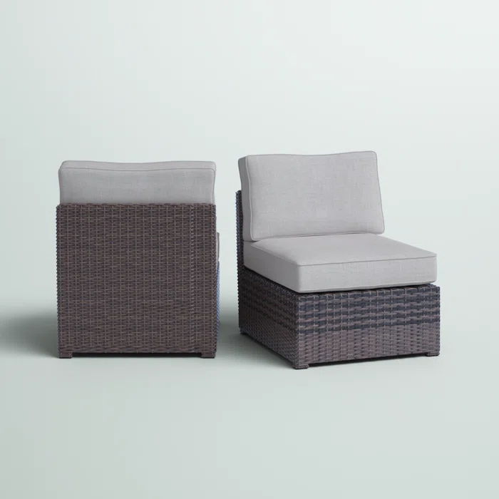 Armless Patio Chair With Cushions by Couch.com