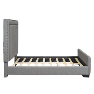 Upholstered Bed With Slats Support, No Box Spring Needed by Couch.com