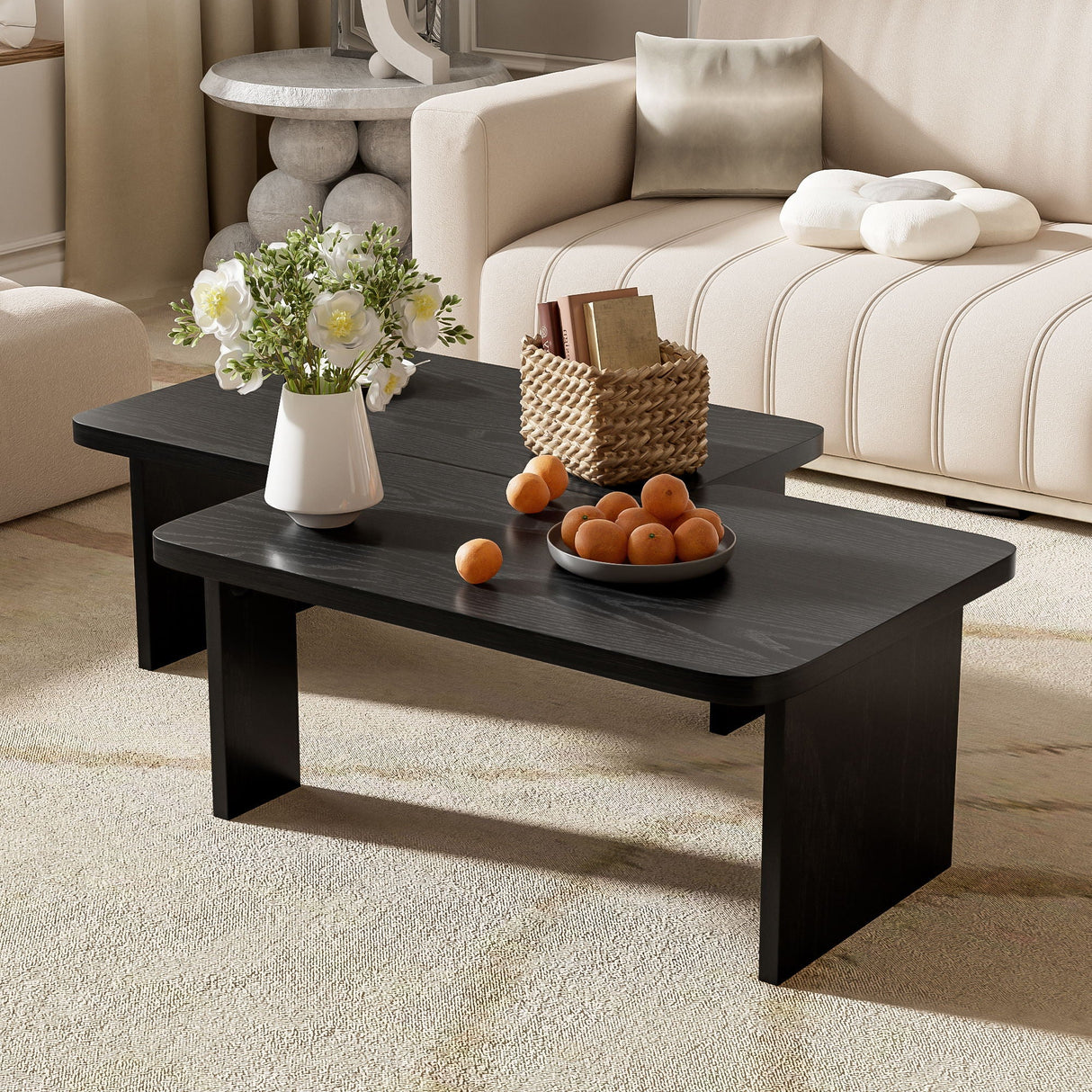 Modern Minimalist Coffee Table Set With Splicing Design by Couch.com