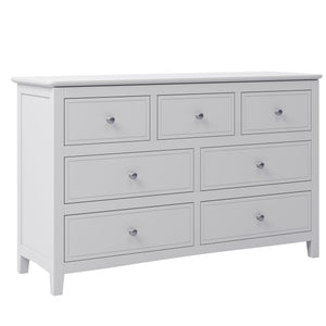 7 Drawers Solid Wood Dresser - White by Couch.com