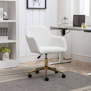 Modern Adjustable Height 360 Revolving Home Office Chair With Metal Legs And Universal Wheel For Indoor by Couch.com