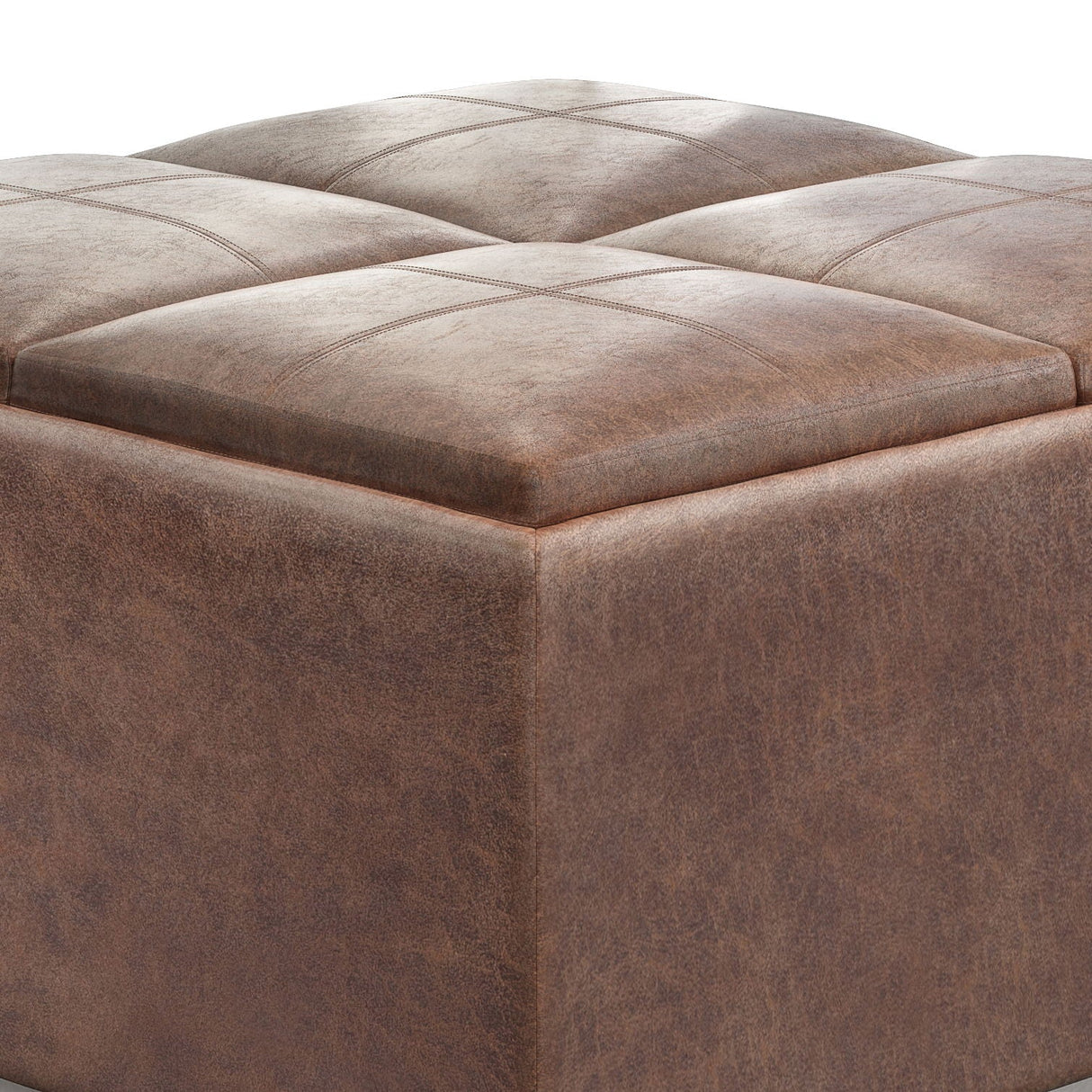 Avalon - Square Coffee Table, Storage Ottoman by Couch.com