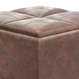 Avalon - Square Coffee Table, Storage Ottoman by Couch.com