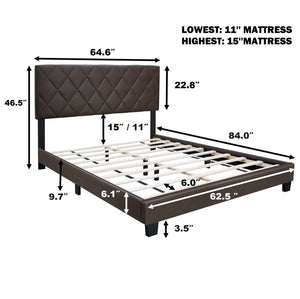 Queen Adjustable Upholstered Bed Modern Minimalist Top Styles by Couch.com
