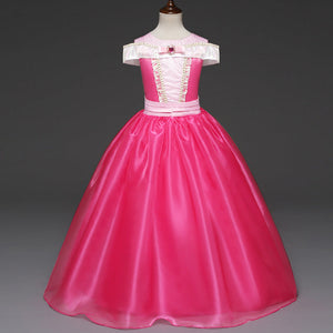 Princess Dress Inserted Beads Bright Silk Performance Dress