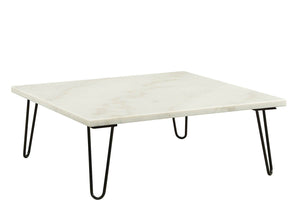 Telestis - Marble Top Coffee Table - Black / White Marble by Couch.com