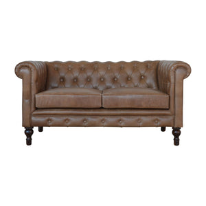 Buffalo - Leather Chesterfield Sofa - Brown by Couch.com