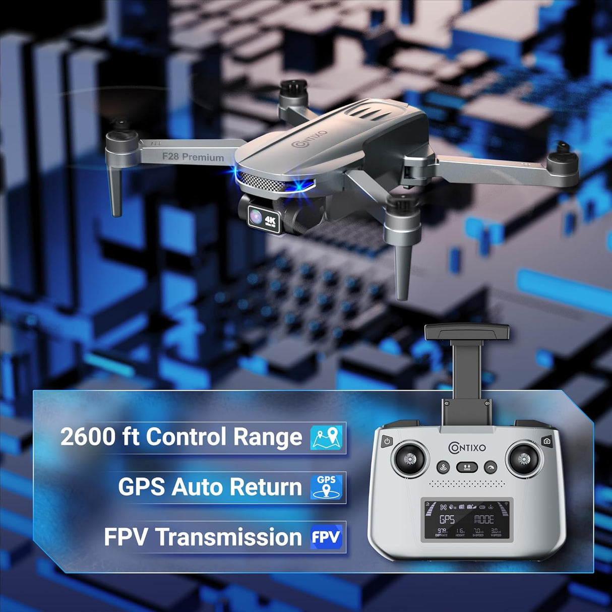Contixo F28 Premium 2-Axis Gimbal Drone