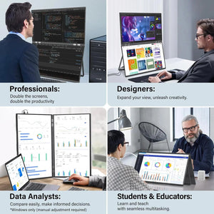 InnoView Foldable 23.8" Dual Monitor-INVPM609