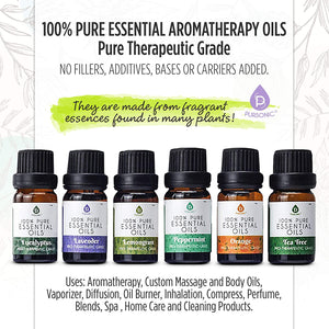 Pursonic Ultrasonic Diffuser, 360° Speaker, & Essential Oils Set