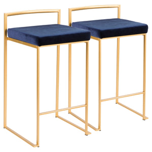 Fuji - Contemporary / Glam Design Counter Stool (Set of 2) by Couch.com