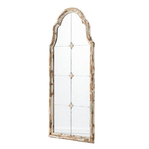 Large & Framed Wall Mirror, Arched Mirror With Decorative Window Look For Living Room - Cream by Couch.com