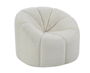 Osmash - Teddy Sherpa Chair With Swivel - White by Couch.com