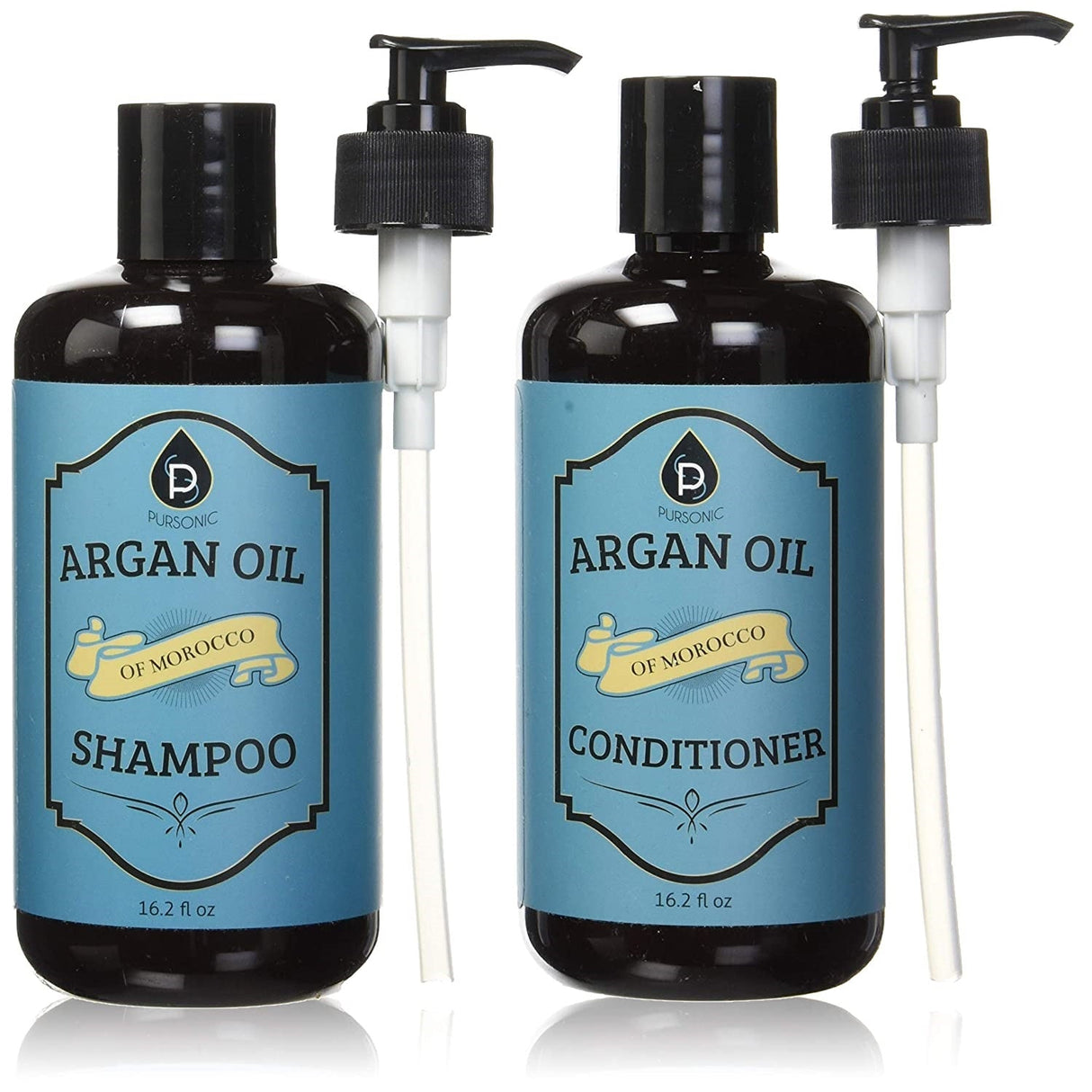 Argan Oil of Morocco Shampoo and Conditioner Set by Pursonic