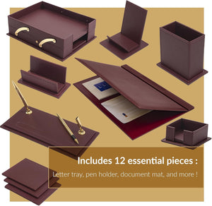 MOOG Classic Desk Organizer - Brown - 12 PCS
