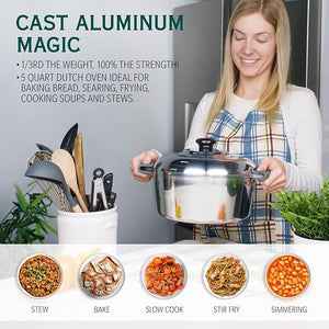 5 Quarts Round Dutch Oven with Lid