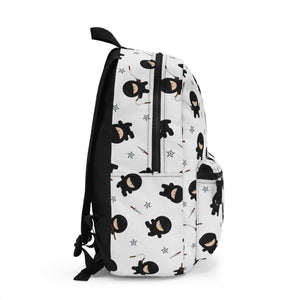 Kids Ninja White Backpack