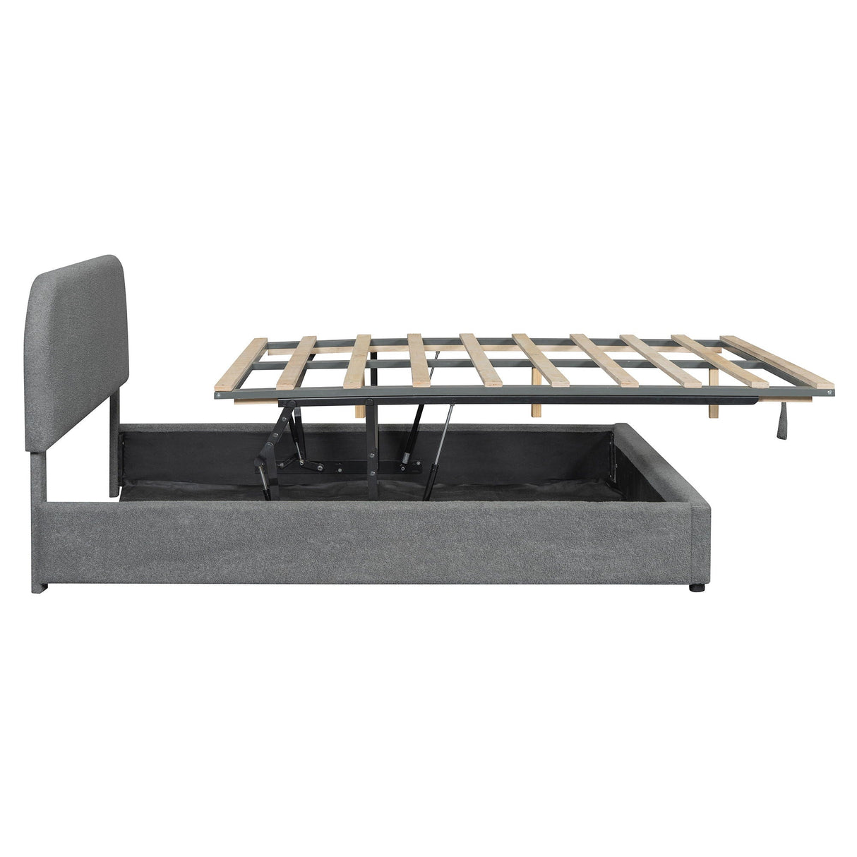 Upholstered Platform Bed With Hydraulic Storage System by Couch.com