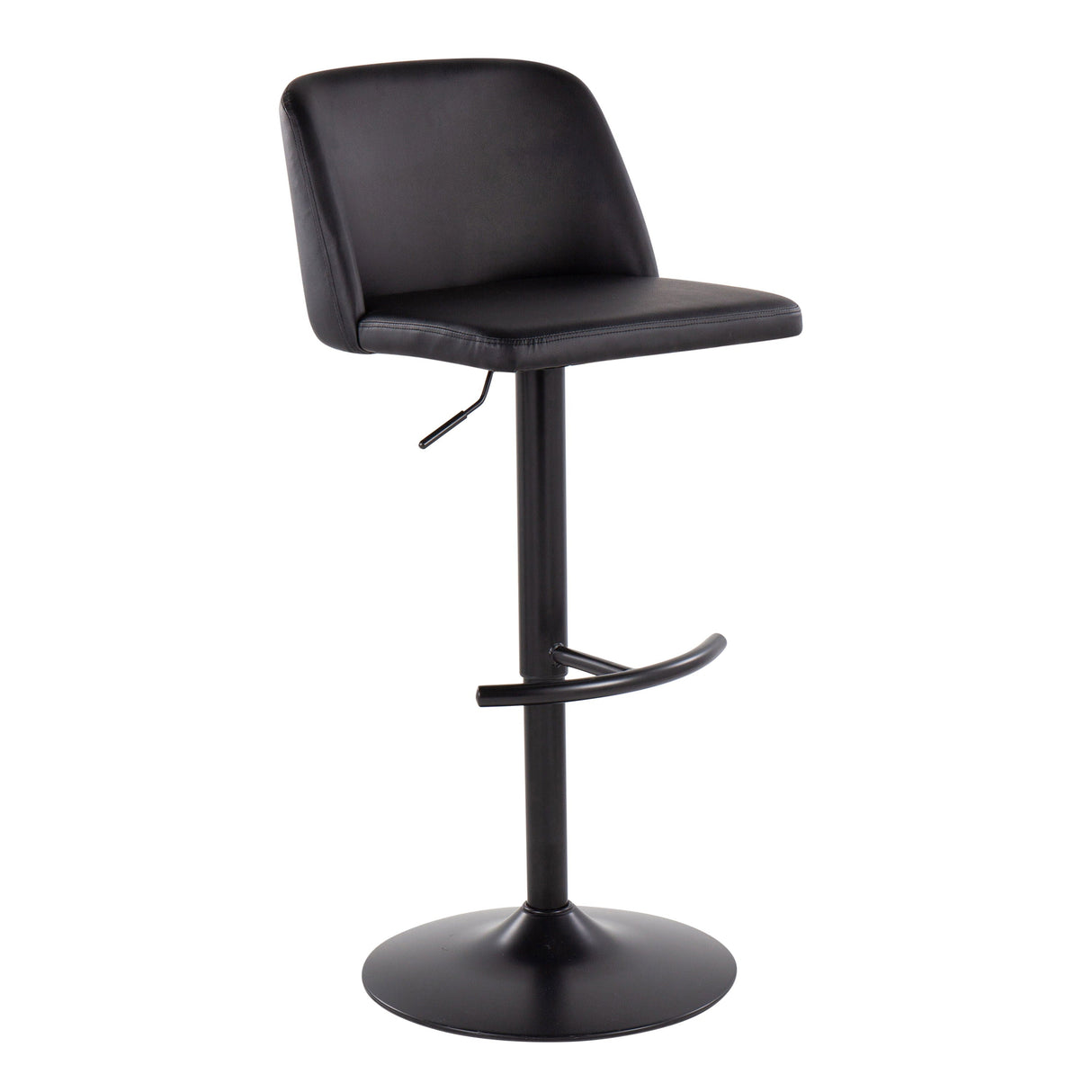 Toriano - Contemporary Adjustable Bar Stool With Rounded T Footrest (Set of 2) by Couch.com