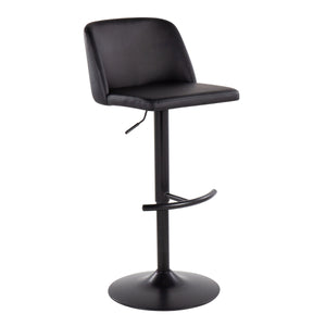 Toriano - Contemporary Adjustable Bar Stool With Rounded T Footrest (Set of 2) by Couch.com